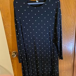 Old Navy black polka dot dress